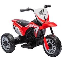 Jouet-Moto Cross électrique enfant 3 roues licence officielle Honda CRF 450 R V. max. 3 Km/h fonctions sonores rouge