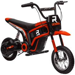 Jouet-Moto cross électrique pour enfant - HOMCOM - effets sonores 2 vitesses 8 et 16 km/h batterie 12V moteur puissance 350 W rouge