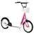 Trottinette patinette enfant grandes roues pneumatiques guidon réglable frein AV-AR garde-boue béquille panier métal rose blanc ROSE 1 - vertbaudet enfant 