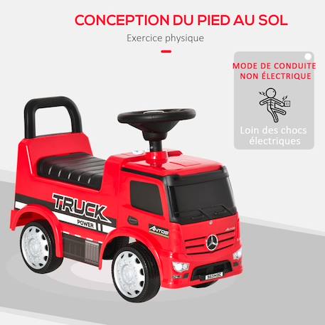 Voiture porteur Enfants - HOMCOM - licence Mercedes Benz 12-36 Mois Coffre klaxon phares Rouge ROUGE 5 - vertbaudet enfant 