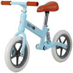 Jouet-Jeux de plein air-Tricycles, draisiennes et trottinettes-Draisiennes-Draisienne enfant roues 12" suspension selle hauteur réglable acier bleu ciel