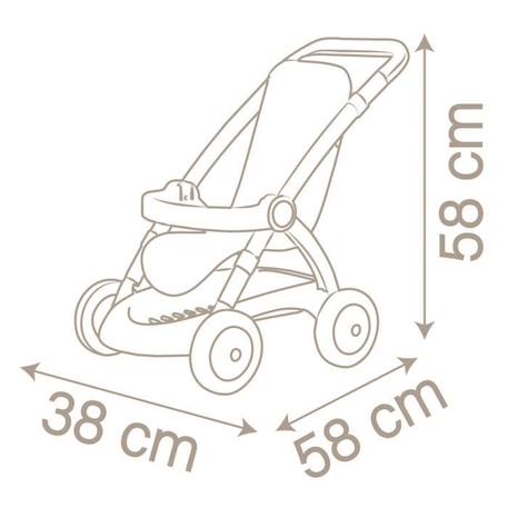 Poussette pour poupon Baby Nurse jusqu'à 42cm - SMOBY BLANC 5 - vertbaudet enfant 