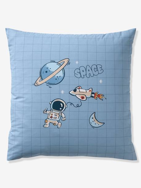 Parure housse de couette + taie d'oreiller enfant INTERGALACTIC, avec coton recyclé bleu imprimé 3 - vertbaudet enfant 