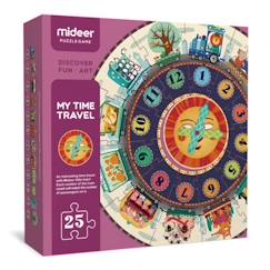 Jouet-Puzzle autocorrecteur Horloge - MIDEER - Animaux - 25 pièces - A partir de 3 ans