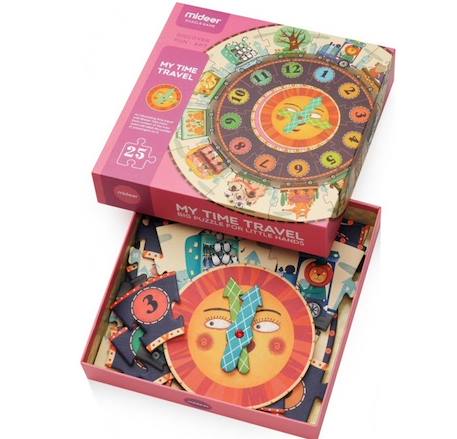 Puzzle autocorrecteur Horloge - MIDEER - Animaux - 25 pièces - A partir de 3 ans BEIGE 6 - vertbaudet enfant 