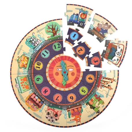 Puzzle autocorrecteur Horloge - MIDEER - Animaux - 25 pièces - A partir de 3 ans BEIGE 3 - vertbaudet enfant 