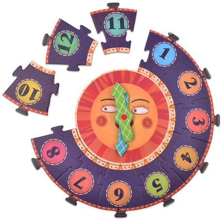 Puzzle autocorrecteur Horloge - MIDEER - Animaux - 25 pièces - A partir de 3 ans BEIGE 2 - vertbaudet enfant 