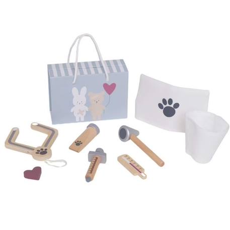 Mallette Vétérinaire en Bois - JABADABADO - Jouet pour Enfant - Kit Complet pour Petits Vétérinaires GRIS 1 - vertbaudet enfant 