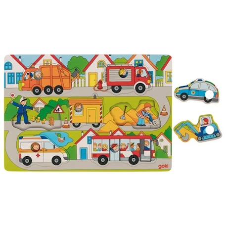 Goki - Puzzle Dans la rue - GOLLNEST & KIESEL GRIS 2 - vertbaudet enfant 