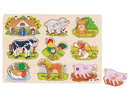 Puzzle Animaux de la ferme - GOKI - Moins de 100 pièces - Bébé - A partir de 12 mois BEIGE 1 - vertbaudet enfant 