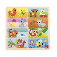 Jouet-Puzzle Animaux en Bois - GOULA - Encastrement 8 pièces - Coordination main/oeil - Dès 12 mois