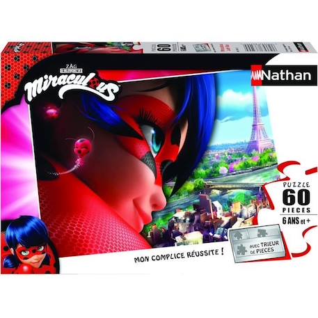 Puzzle enfant - Nathan - Miraculous LadyBug - 60 pièces - Ravensburger MULTICOLORE 1 - vertbaudet enfant 