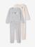 Lot de 2 pyjamas animaux fille en velours gris chiné 1 - vertbaudet enfant 