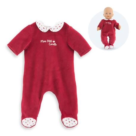 Pyjama Pétales de Cœurs - COROLLE - Pour poupon 36 cm - Rouge - Enfant - Mixte ROUGE 1 - vertbaudet enfant 