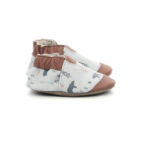 ROBEEZ Chaussons Wintering Bear gris BLEU+GRIS 7 - vertbaudet enfant 