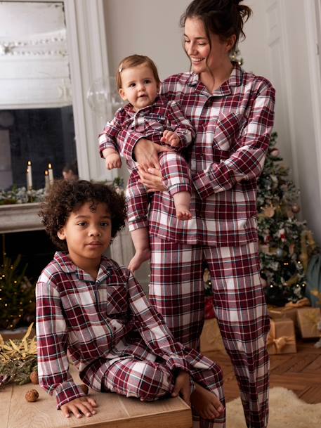 Pyjama de Noël à carreaux bébé capsule famille carreaux rouge 2 - vertbaudet enfant 