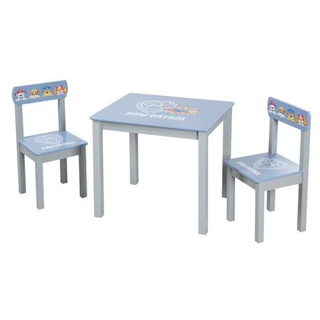 Ensemble Table + 2 Chaises Enfants ROBA Pat'Patrouille - Motif Chiens Chase Ruben & Marcus - Bleu - Gris BLEU 1 - vertbaudet enfant 