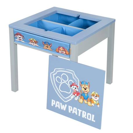 Table d'Activités ROBA Pat'Patrouille + 1 Tabouret avec Rangement - Plaque de Construction LEGO Intégrée - Bleu - Gris BLEU 2 - vertbaudet enfant 