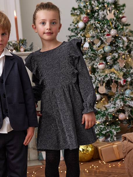 Robe en jersey scintillante anthracite 4 - vertbaudet enfant 