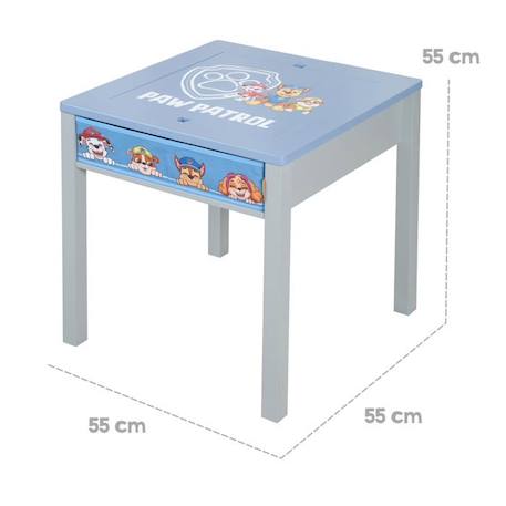 Table d'Activités ROBA Pat'Patrouille + 1 Tabouret avec Rangement - Plaque de Construction LEGO Intégrée - Bleu - Gris BLEU 6 - vertbaudet enfant 