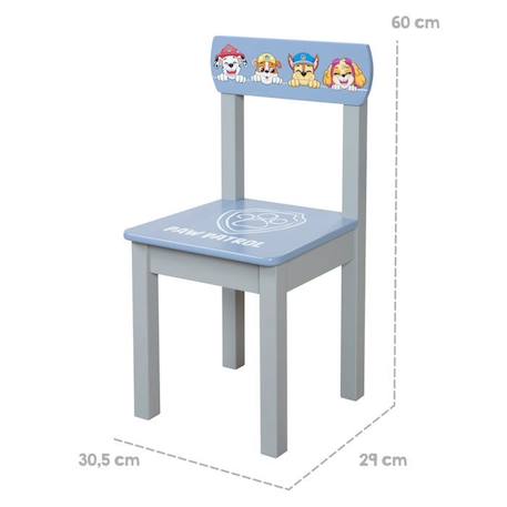 Ensemble Table + 1 Chaise Enfant ROBA Pat'Patrouille - Motif Chiens Chase Ruben & Marcus - Bleu - Gris BLEU 5 - vertbaudet enfant 