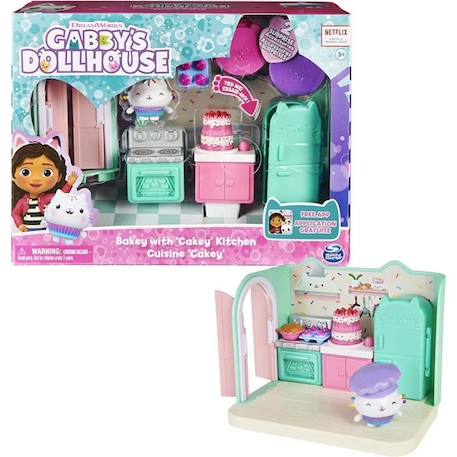 Gabby et la Maison Magique - Playset Deluxe La Cuisine de Petit Chou - 1 figurine + accessoires BLANC 1 - vertbaudet enfant 