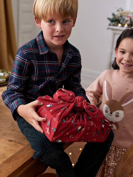 Chemise de Noël à carreaux garçon marine 1 - vertbaudet enfant 