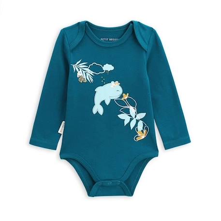 Lot de 2 bodies bébé manches longues Moana BLEU 2 - vertbaudet enfant 