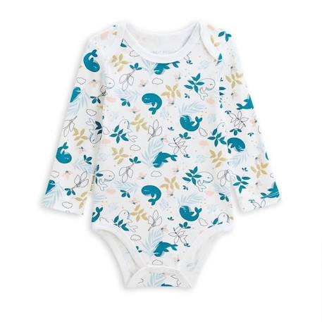 Lot de 2 bodies bébé manches longues Moana BLEU 4 - vertbaudet enfant 