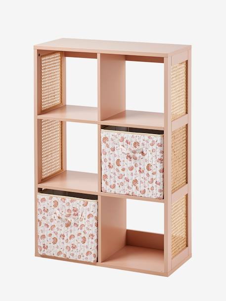 Meuble 6 cases LIGNE POÉSIE rose nude+vert 3 - vertbaudet enfant 