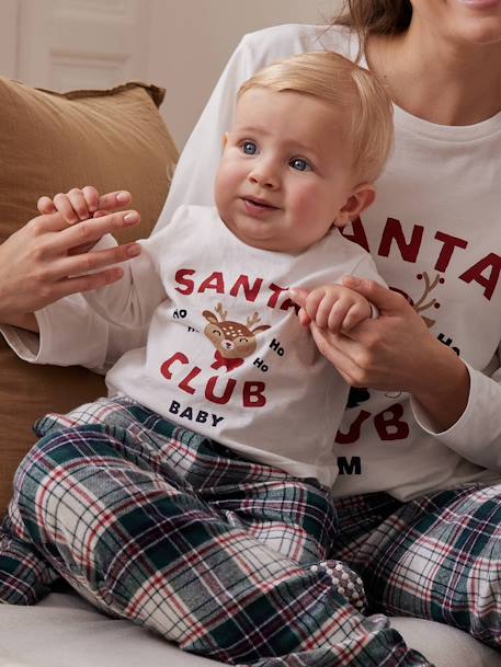 Pyjama de Noël 2 pièces bébé ' Santa Club' Capsule famille écru 1 - vertbaudet enfant 