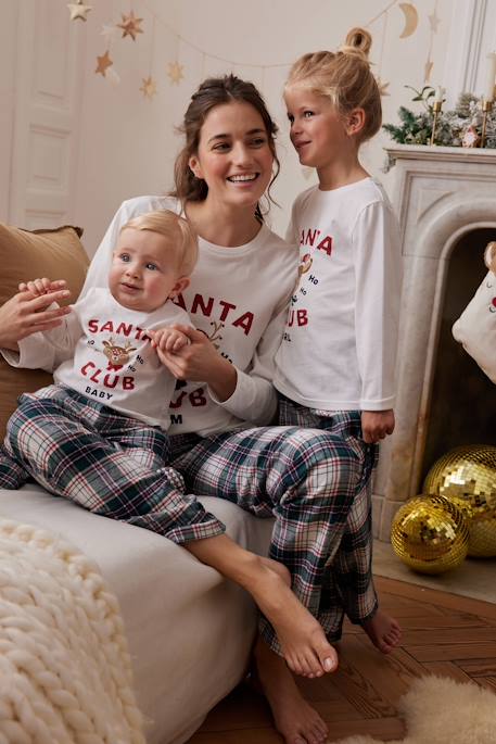 Pyjama de Noël 2 pièces bébé ' Santa Club' Capsule famille écru 2 - vertbaudet enfant 