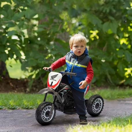 Moto Cross électrique enfant 3 roues licence officielle Honda CRF 450 R V. max. 3 Km/h fonctions sonores gris GRIS 2 - vertbaudet enfant 