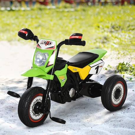 Tricycle enfants moto cross effets musicaux et lumineux coffre rangement VERT 2 - vertbaudet enfant 