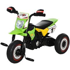 Jouet-Tricycle enfants moto cross effets musicaux et lumineux coffre rangement