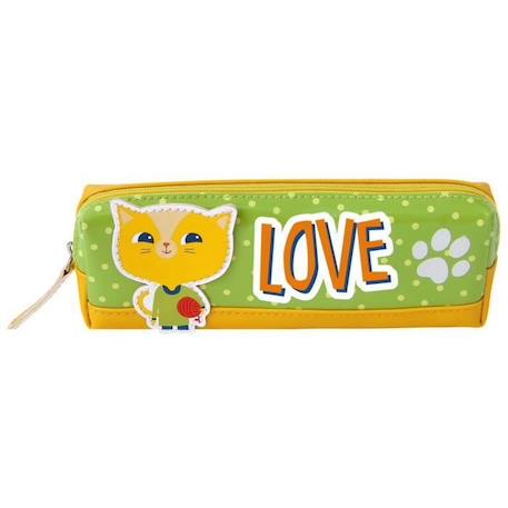 Trousse enfant Love - Rose - 19 x 6 x 3,5 cm JAUNE 2 - vertbaudet enfant 