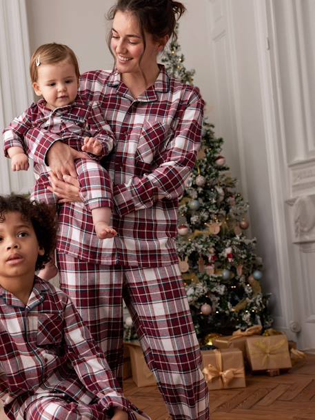 Pyjama de Noël à carreaux femme capsule famille carreaux rouge 3 - vertbaudet enfant 