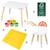 Pâte à Modeler ROBA x Play-Doh - 6 Pots + Table et Chaise Enfant + Tapis et Accessoire en Bois - Jouet Créatif dès 3 Ans BLANC 1 - vertbaudet enfant 