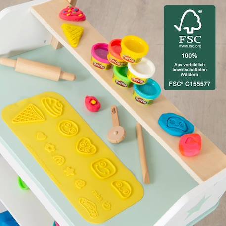 Kit de Loisirs Créatifs ROBA x Play-Doh avec 6 Pots de Pâte à Modeler + Tapis de Jeu 3D et Jouet en Bois - pour Enfants dès 3 Ans JAUNE 3 - vertbaudet enfant 