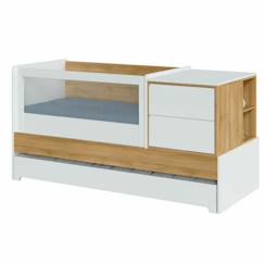 Chambre et rangement-Pack lit bébé combiné avec matelas Alba Bois 70x130 cm