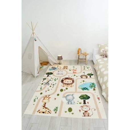 Tapis chambre enfant - Happy Beige - BEIGE - 80 x 150 cm - Nazar Rugs BLANC 2 - vertbaudet enfant 