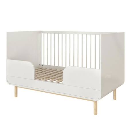 Pack lit bébé évolutif avec matelas Sasha Blanc 70x140 cm BLANC 2 - vertbaudet enfant 