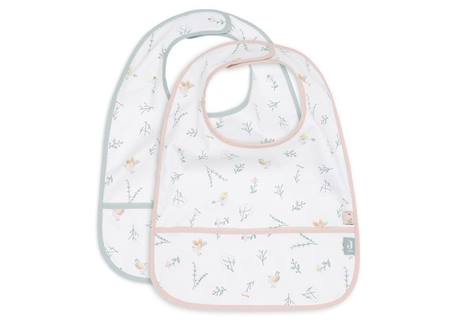 Bavoir imperméable - Lovely Birds (2pack) BLANC 1 - vertbaudet enfant 