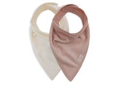 Puériculture-Repas-Bavoir-Bavoir Bandana Velvet Rib - Wild Rose/Ivory - 2 Unités