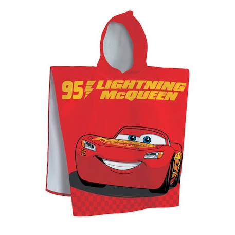 Cape de bain imprimée 100% coton, CARS 95 ROUGE 1 - vertbaudet enfant 