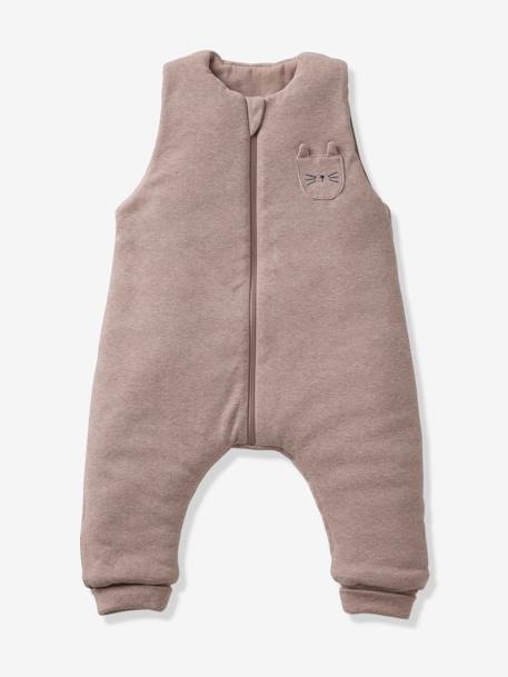 Combinaison à pieds PETIT CHAT, manches longues amovibles beige chiné 2 - vertbaudet enfant 