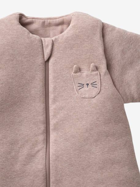 Combinaison à pieds PETIT CHAT, manches longues amovibles beige chiné 3 - vertbaudet enfant 