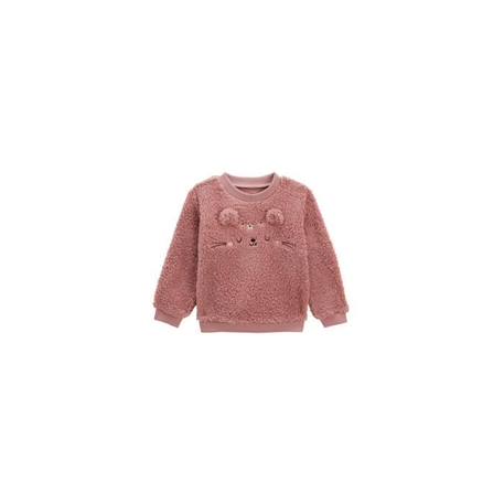 Sweat-shirt bébé en sherpa Bloom ROSE 1 - vertbaudet enfant 