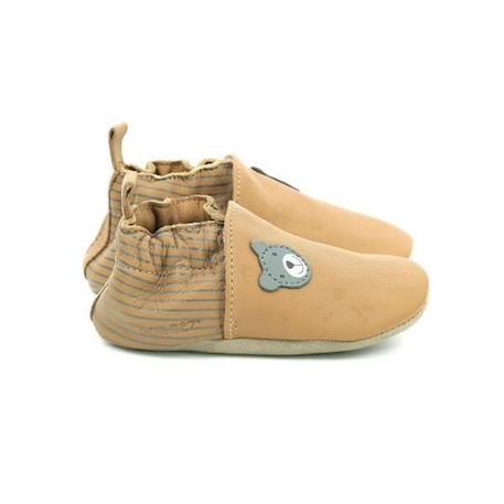 ROBEEZ Chaussons Doubear BLEU+MARRON 6 - vertbaudet enfant 