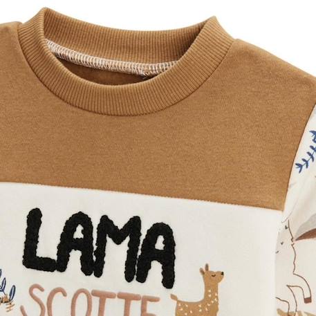 Sweat-shirt bébé en molleton Lamascotte MARRON 4 - vertbaudet enfant 